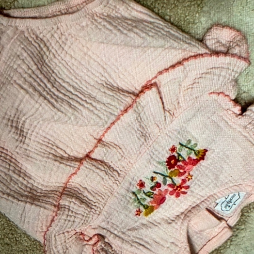 Bubble floral accents kid’s one piece